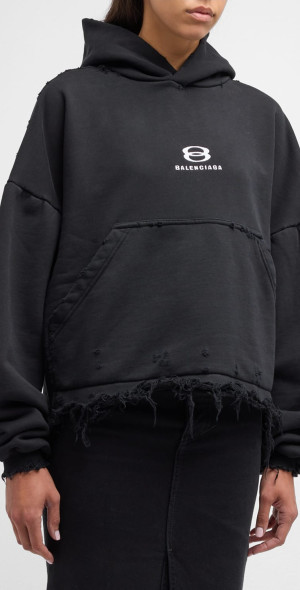 Balenciaga - Unity Sports Icon Cropped Hoodie Oversized