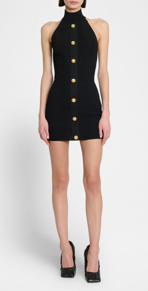 【関税込み】balmain Vichy knit dress 0400021329444_NOIR?wid=600&hei