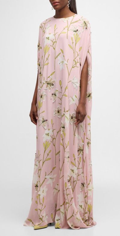 bernadette brown cape dress TFNC chiffon cut out BF399 length gown Size:14+$30