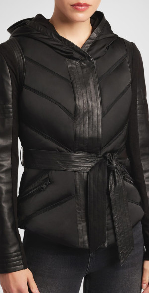 Blanc Noir
 Mesh Back Sleeveless Hoodie main image 1