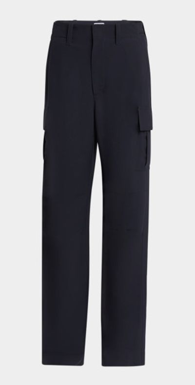 Bottega Veneta Cargo Fine Wool Wide Leg Trousers