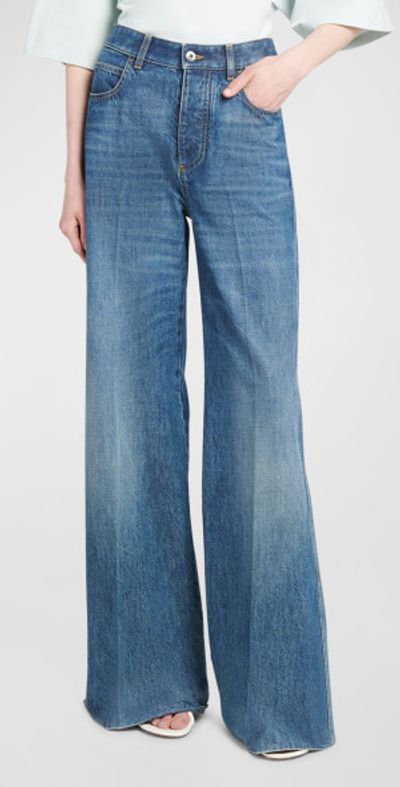 Bottega Veneta High-Rise Wide-Leg Denim Boyfriend Trousers