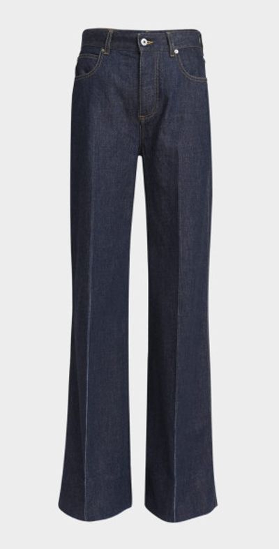 Bottega Veneta Indigo Soft Denim Wide-Leg Palazzo Jeans