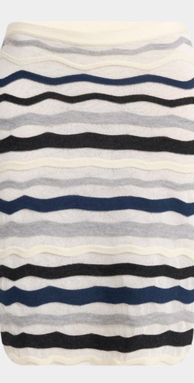 Bottega Veneta Zigzag Striped Knitwear Skirt