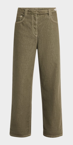 Jeans Brunello Cucinelli Straight Leg - Taille Basse Gris - Taille 12 - Neuf Avec étiquettes (origine 12 995 $)