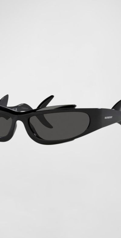 Burberry - BE4399 Irregular Plastic Wrap Sunglasses display picture 1