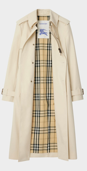 Burberry Zip-Detail Belted Trench Coat