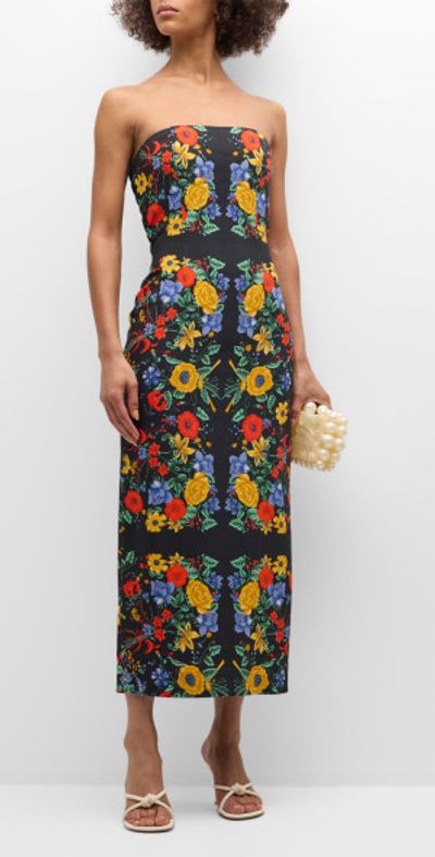 cara cara leah strapless floral midi dress Cara Cara