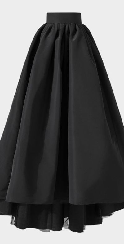 Carolina Herrera Pleated Silk Ball Skirt