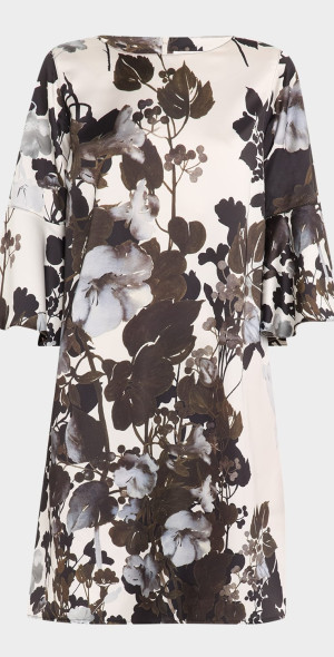 Robe De Travail New York & Company à Manches Courtes Et Imprimé Floral - Taille 4, Longueur Genoux