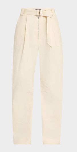 CHRISTOPHER JOHN ROGERS Patch-Pocket Barrel-Leg Belted Trousers