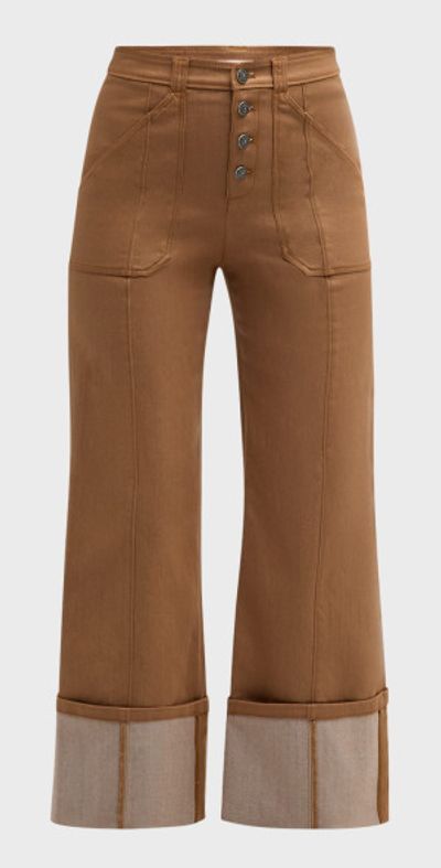 Cinq a Sept Cuffed Benji Cropped Flare Pants