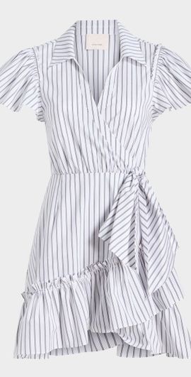 Cinq a Sept Lila Stripe Wrap Dress