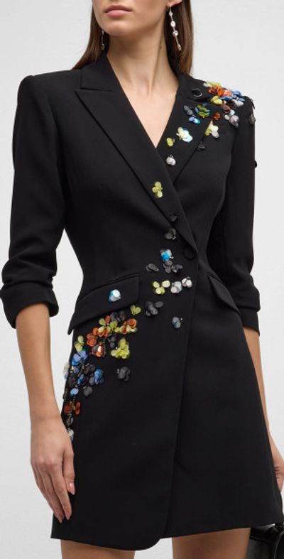 embroidered blazer dress Éléna Embellished Sequined Blazer Dress