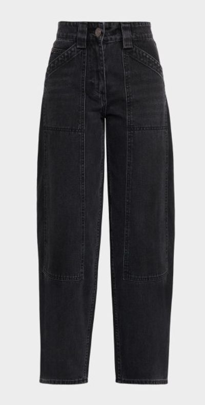 Co High-Rise Denim Crop Balloon Pants