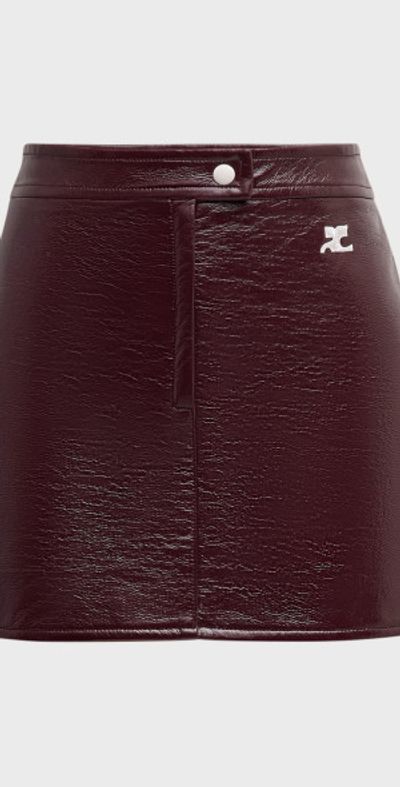 Courreges Reedition Vinyl Mini Skirt