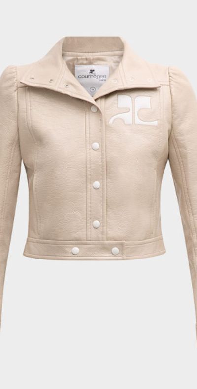 Courreges Textured Vinyl Crop Jacket