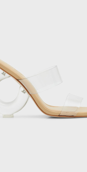 Cult Gaia - Iriel Clear Vinyl Circle-Heel Sandals