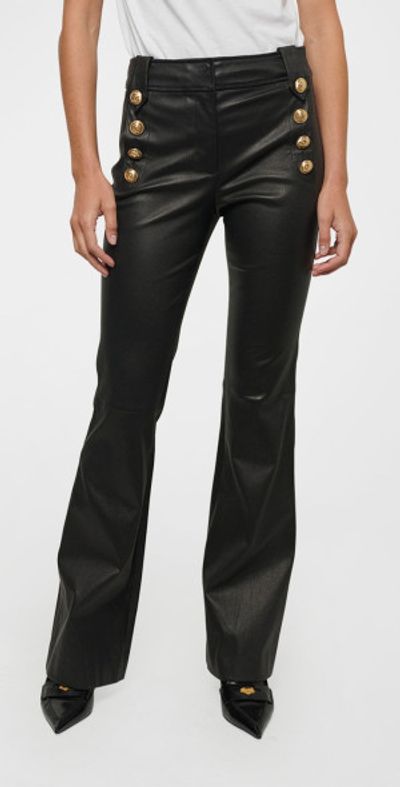 Derek Lam 10 Crosby Robertson Flared Leather Sailor Trousers