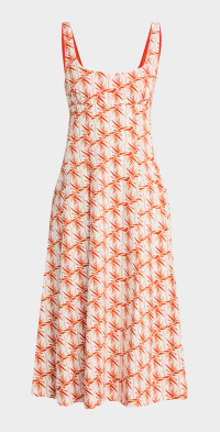 DVF★Libra printed gathered midi dress Libra printed gathered midi dress in white - Diane Von