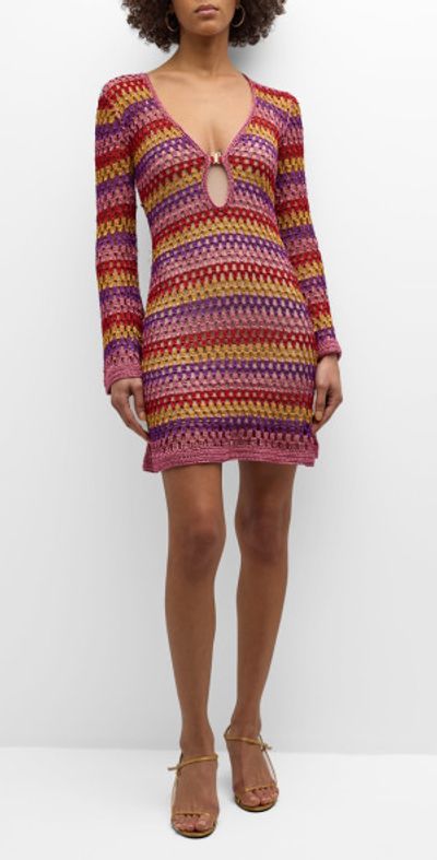 white christmas dresses Byond Crochet Short Dress - Dress - Dodo Bar Or - Vêtements femme main image 1