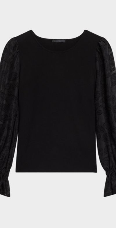 Elie Tahari The Mavea Fil Coupe Blouson-Sleeve Top
