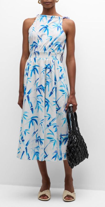 Essentiel Antwerp - Famerica Smocked Halter Sleeveless Midi Dress