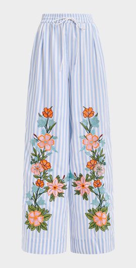 Essentiel Antwerp Hevon Embroidered Striped Pants