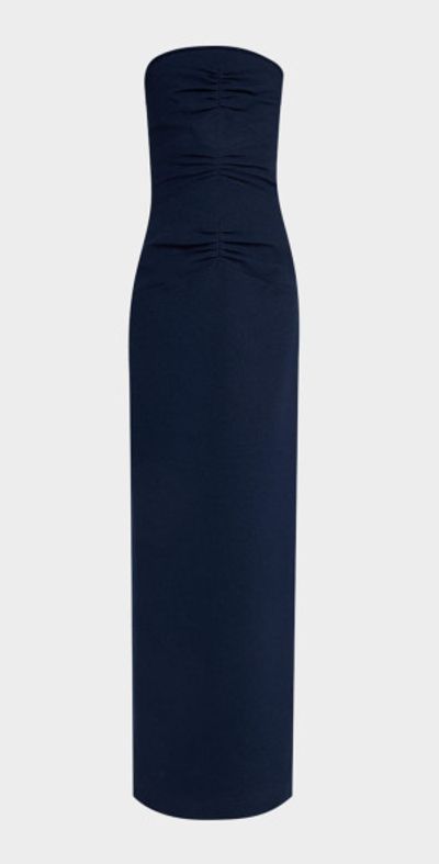 E.Stott Wallis Strapless Cady Column Gown