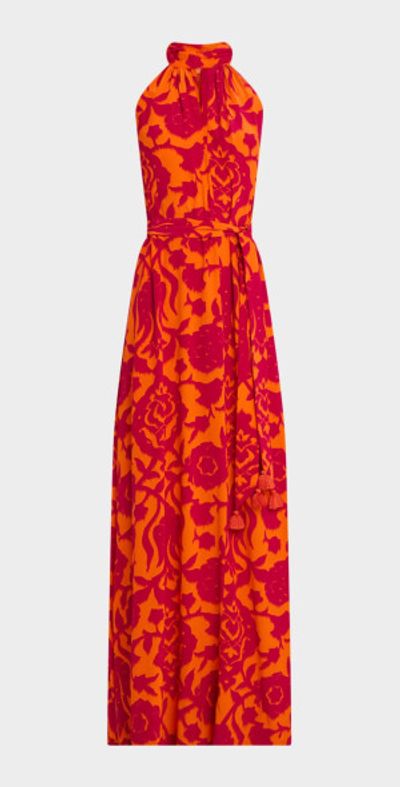 Figue Yvette Floral Keyhole Halter Maxi Dress