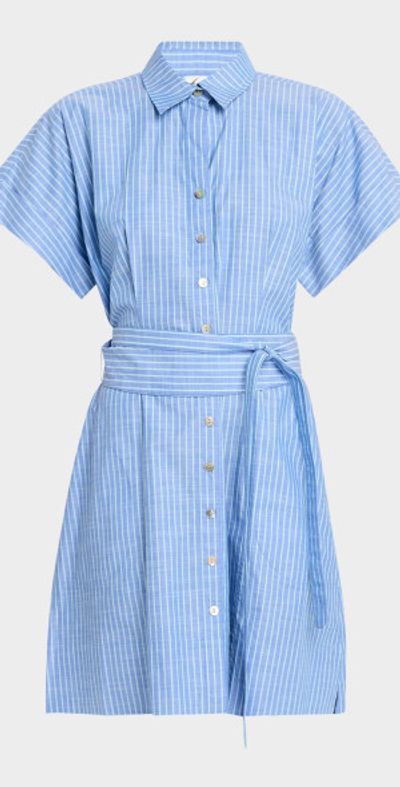 Finley Marlow Striped Cotton Chambray Shirtdress