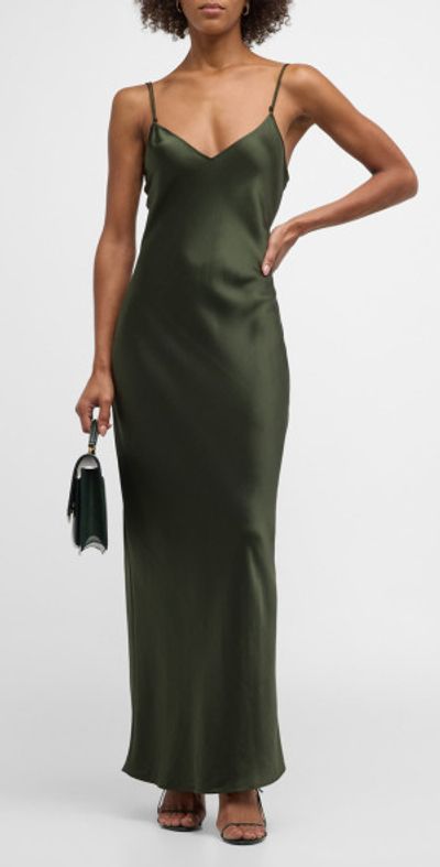 FRAME - Silk V-Neck Maxi Cami Slip Dress