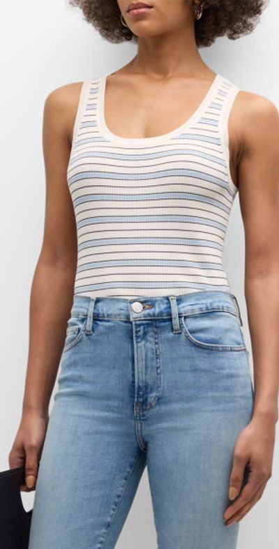 FRAME Striped Sweater Tank Top