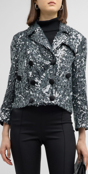 Style Update Sequin Moto Jacket | White Sequin Lined Moto Jacket