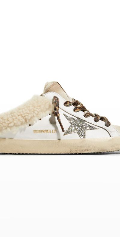 Golden Goose Superstar Sabot Shearling Sneakers