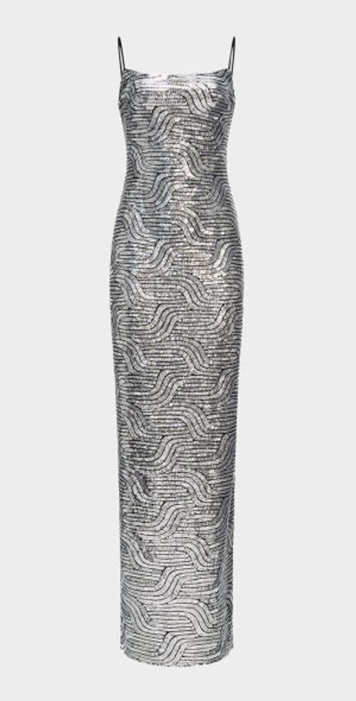 Halston Reine Sleeveless Sequin Column Gown