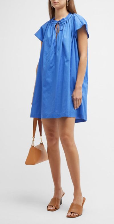 Harshman - Kuniyoshi Ruched Keyhole Mini Dress
