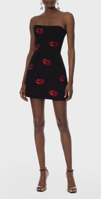 HELSI - Robin Strapless Rhinestone Lips Mini Dress