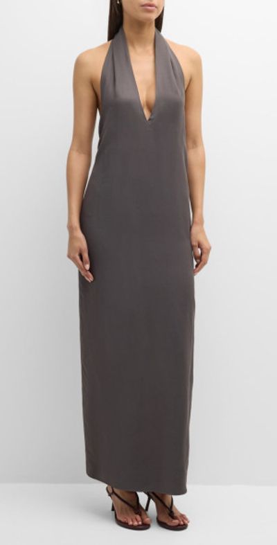 INTERIOR The Sybil Silk Halter Dress