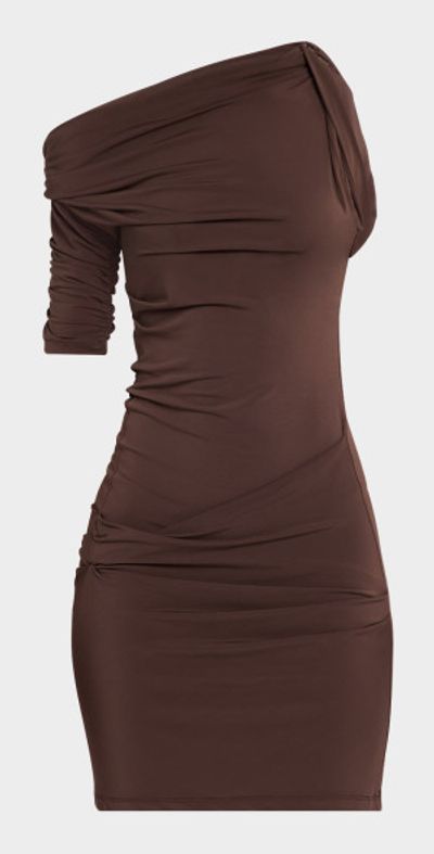 strapless open back dress Azazie Olive Necktie