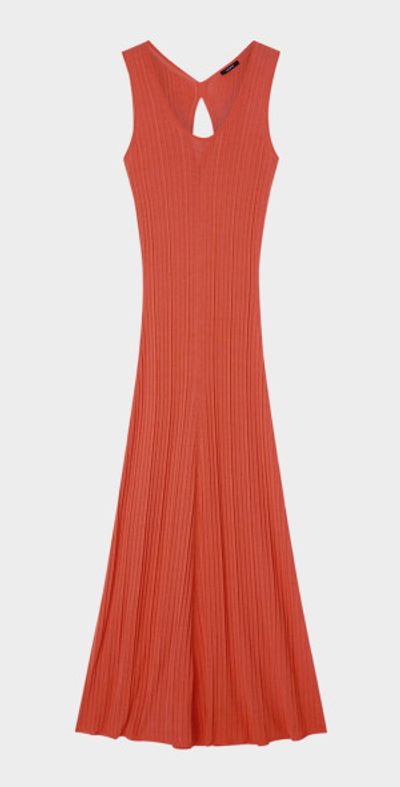 Joseph Cutout Racerback Viscose Rib Maxi Dress