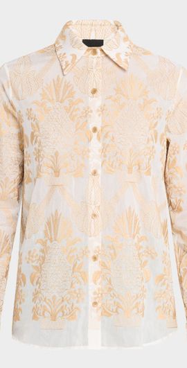 Le Superbe Sand Castle Long-Sleeve Boyfriend Shirt