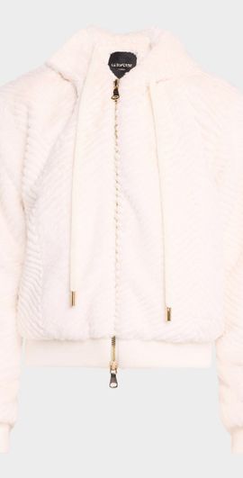Le Superbe Superfur Chevron Zip Hoodie