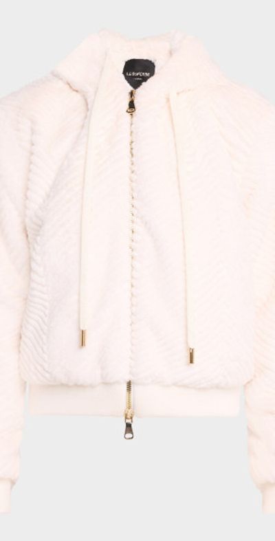Le Superbe Superfur Chevron Zip Hoodie