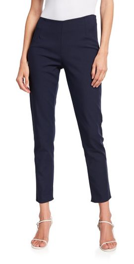 Lela Rose Catherine Slim-Leg Ankle Pants
