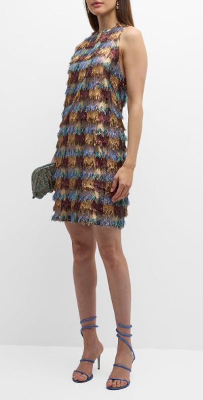 sachin and babi light blue dress Alexandra Collection Womens Sequin Sparkle Tank Tunic Dress, Women's, Size: 3XL, Blue main image 1