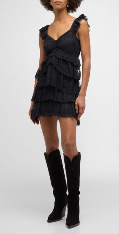LoveShackFancy - Federica Tiered Mesh Mini Dress