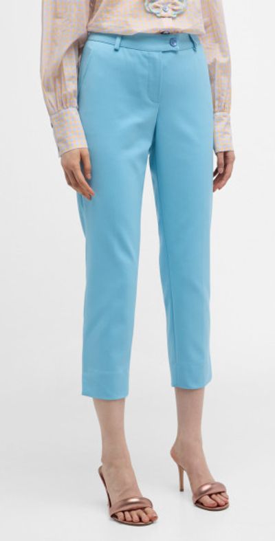 Maison Common Mid-Rise Slim-Leg Ankle Cotton-Blend Pants