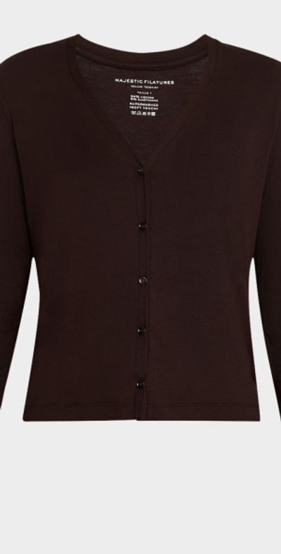 Majestic Filatures Soft Touch Button-Front Cardigan