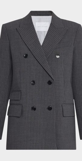 MARIA MCMANUS Billiet Pinstripe Double-Breasted Blazer